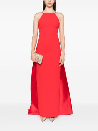 Solace London Womens Ulla Maxi Dress - Red - Size EU 36 (Womens)