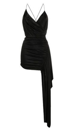 Alexandre Vauthier Draped Black Mini Dress Size S