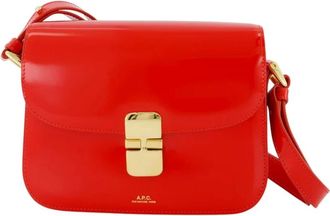 A.P.C. Cross Body Bags, female, Red, Size: ONE SIZE Grace Small Shoulder Bag