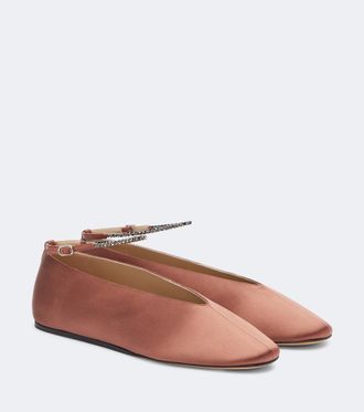 Le Monde Beryl Le Monde B&eacute;ryl Olympia embellished satin ballet flats