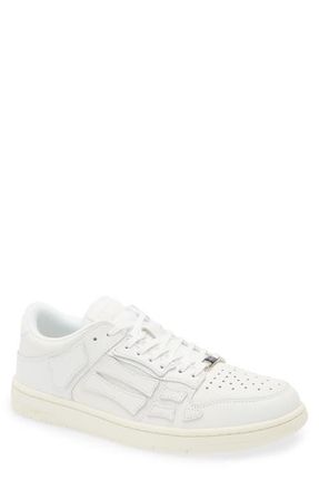 Amiri Skeleton Low Top Sneaker in White/White/Vintage at Nordstrom, Size 10Us