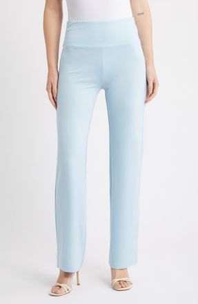 Anne Klein High Waist Pull-On Pants in Opal Blue at Nordstrom, Size Large