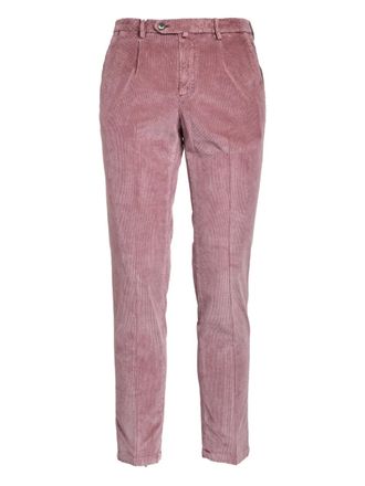 BRIGLIA 1949 corduroy pleated-front trousers - Pink