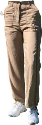Aeronautica Broeken, Dames, Bruin, M, Pantalon Nastrato