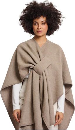 Rino&Pelle Marwa Cape - Dames - Jassen - Beige - Maat: ONE Size Wol