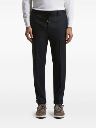 PESERICO drawstring trousers - men - Cotton/Wool/Polyamide/Cashmere/Elastane - 48 - Blue