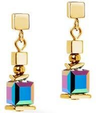 Coeur de Lion Sparkling Cubes Fusion Chain Gold Earrings in Multicolor at Nordstrom