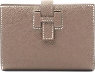 Hermès 2025 H Passant Bi-Fold topstitching Wallet - Neutrals