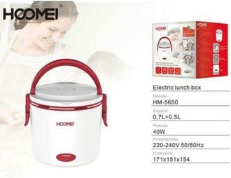 Trade Shop Trade Shop - Alimentos Termos 40w 0.7lt + 0.5lt Puerta De Almuerzo El&eacute;ctrico Hoomei Hm-5650