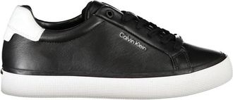 Calvin Klein Schoenen, Dames, Zwart, 36 EU, Leer, Stijlvolle Sportsneakers met Contrastdetails