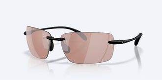 Costa Unisex Gulf Shore Polarized Sunglasses In Matte Black/copper Silver