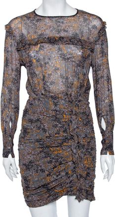 Isabel Marant Etoile Multicolored Printed Ruched Dress