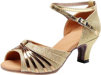 Generic Size 3 Jazz Shoes Breathable Shoes Casual Shoes Unisex Lightweight Work Shoes Sporty Breathable Work Trainers Ballet Slippers Ladies for Dance (Gold, 