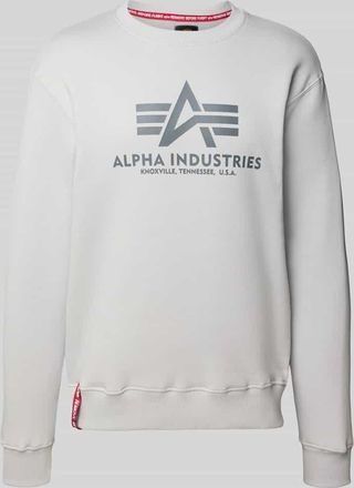 Alpha Industries Alpha Industries Sweatshirt mit Label-Print in Hellgrau, Größe XXXL
