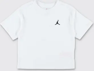 Nike T-shirt da bambino in misto cotone con logo a contrasto sul davanti