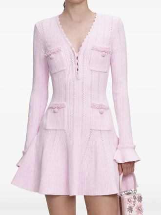 Self Portrait Trim Knit Mini Dress