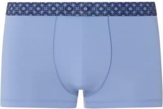 Hanro Micro Touch Boxer Brief Printed Waistband in Mineral Blue at Nordstrom, Size Xx-Large