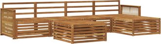 vidaXL Conjunto De Sof&aacute;s De Exterior 6 Uds. Natural Vidaxl