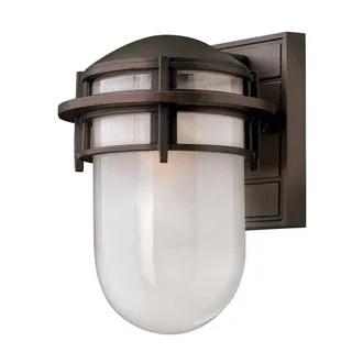 Netlighting Reef 1 Light Small Outdoor Wall Lantern Victorian Bronze IP44 E27 in Brown