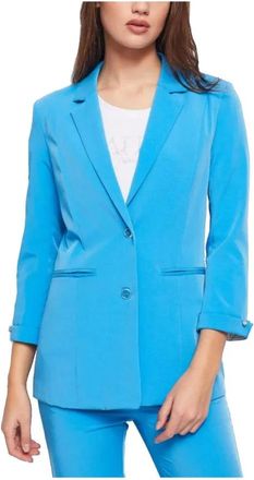 Gaud&igrave; Blazerjas - Dames - Blazers - Blauw - L - Leer - Jassen