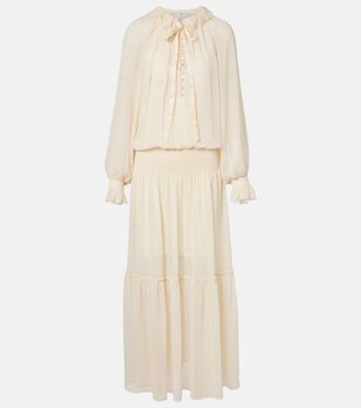 Xu Zhi Vestido largo fruncido con lazada