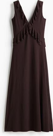 H&M Volantkleid - Brown