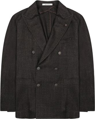 Tagliatore Montecarlo Double-Breasted Virgin Wool-Blend Blazer