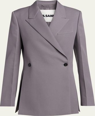 Jil Sander Side Slits Double-Breasted Blazer Jacket