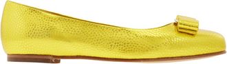 Ferragamo Varina Leather Ballet Flats, Size 7 C