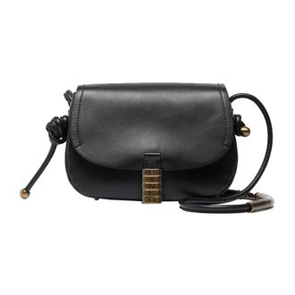 Pinko Pinko, Tassen, Dames, Zwart, ONE Size, Katoen, Saddle Mini