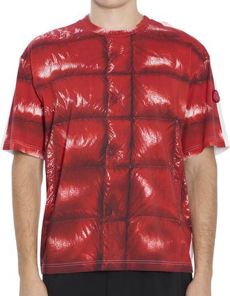 Moncler Red Relaxed Graphic T-Shirt