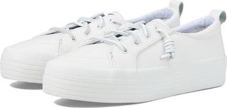 Sperry Top-Sider Crest Vibe Triple Leather Womens Shoes White : 9.5 M (B)