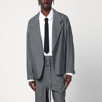 Fear of God Gray single-breasted jacket in cotton and wool