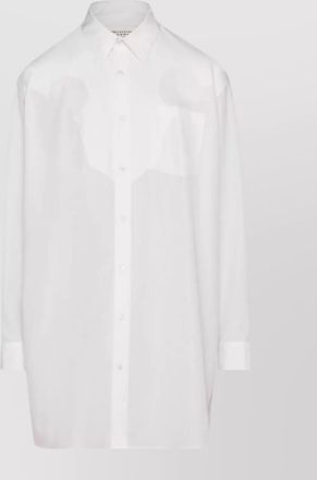 Maison Margiela curved hem poplin shirt dress
