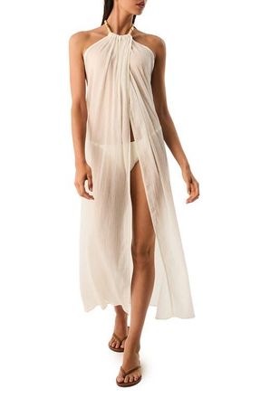 Vix Cloe Halter Cover-Up Dress in Off White at Nordstrom, Size X-Small