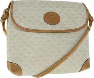 Gucci Pre-owned Leather gucci-bags - Dames - Vintage Schoudertas - Beige - ONE Size - Leer - Vintage