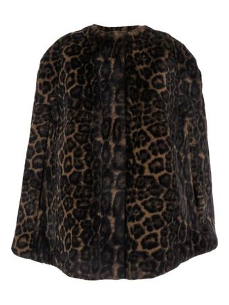 Apparis Cape met luipaardprint - Bruin