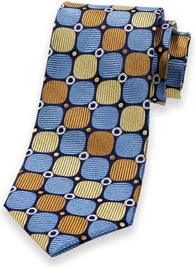 Paul Fredrick Patterned Woven Silk Tie in Blue Multi at Nordstrom