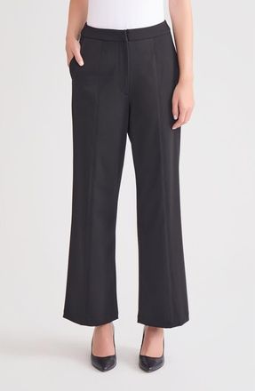 Misook Seamed Wide Leg Pants in Black at Nordstrom, Size X-Large