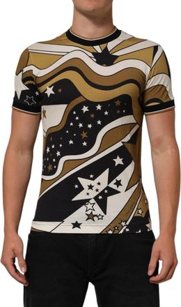 Dolce & Gabbana Multicolor Millennials Star CrewNeck Mens T-shirt