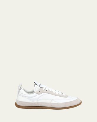 Alexander McQueen Mens EC1 Suede and Nylon Low-Top Trainers