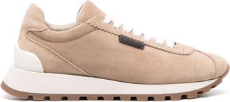Brunello Cucinelli suede lace-up sneakers - women - Suede - 39 - Neutrals