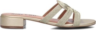 Bibi Lou Gouden zomer sandalen stijlvolle wandeling - Dames - Muiltjes - Geel - 39 EU - Schoenen