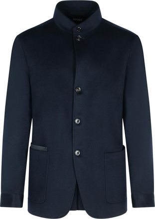 Ermenegildo Zegna Il Conte In Oasi Navy Blue Cashmere Jacket