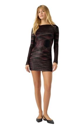 Missoni Long-sleeve Mini Dress With Flame Pattern in Multicoloured at Nordstrom, Size 40 It