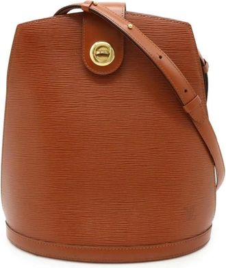 Louis Vuitton Pre-owned Shoulder Bags, female, Brown, Size: ONE SIZE Pre-owned Textured Leather Shoulder Bag with Adjustable Strap and Secure Closure