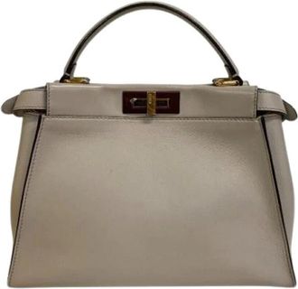 Fendi Pre-owned Handbags, female, Gray, Size: ONE SIZE Pre-owned Vintage Handbag