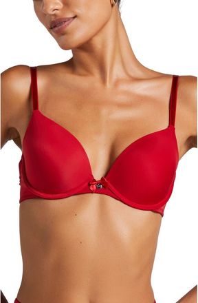 Hunkem&ouml;ller 2-Pack Padded Underwired Bra in Red-Black at Nordstrom, Size 32B