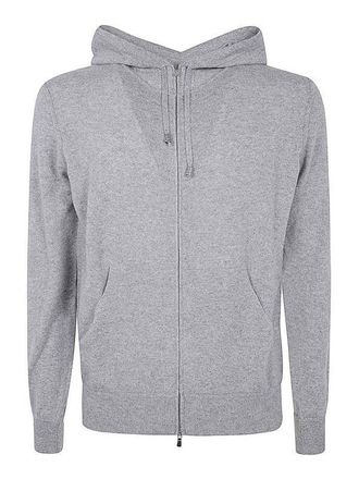 FILIPPO DE LAURENTIIS Full-Zip Hooded Cardigan In Wool