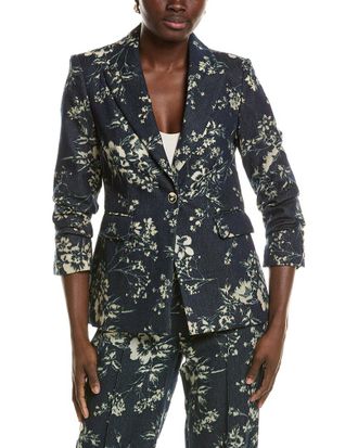 Elie Tahari The Gabby Denim Burnout Jacket